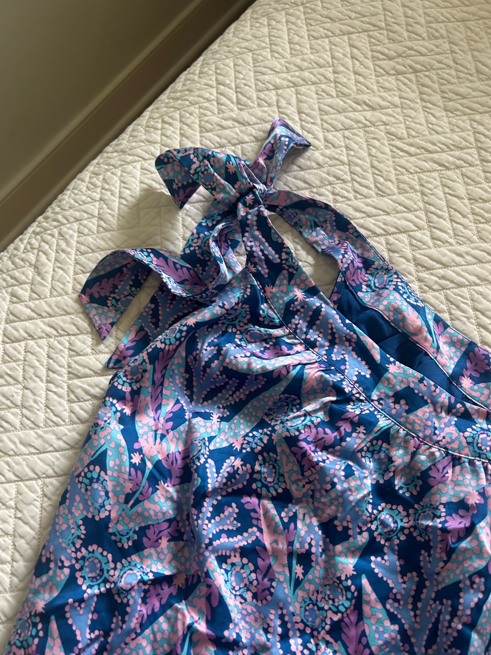 Lilly Pulitzer Bexler One shoulder top in Barton Blue Stargazing. Size 4. NWT.